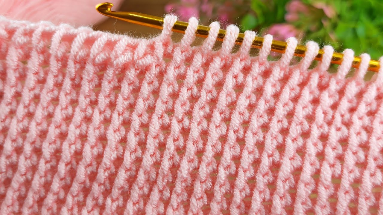 Wow! * Super Easy Tunisian Crochet Baby Blanket For Beginners online Tutorial #tunisiancrochet