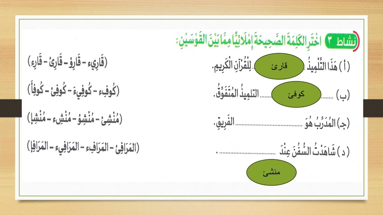 الهمزة المتطرفة علي الياء