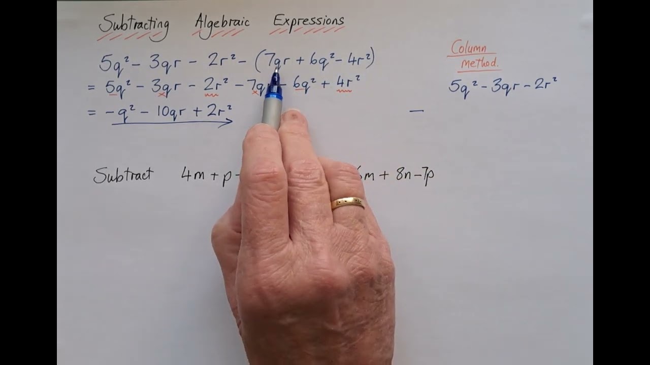 Simplification | Ep 4 | Subtracting algebraic expressions
