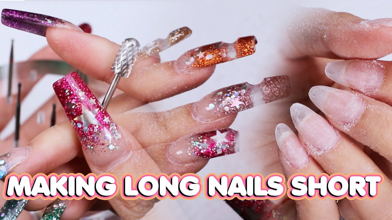 ASMR Watch me do my Acrylic Nail Infill & Shape change without complete REMOVAL - Filing and Prep