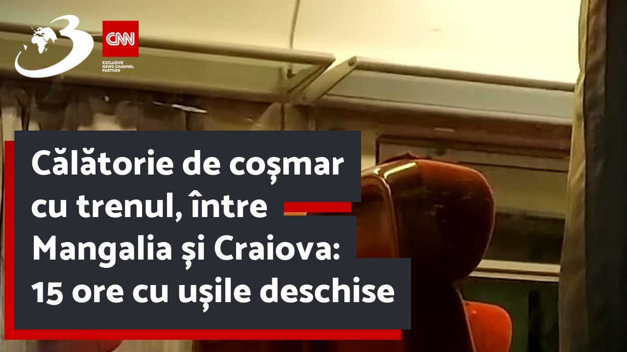 Călătorie de coșmar cu trenul, între Mangalia și Craiova: 15 ore cu ușile deschise