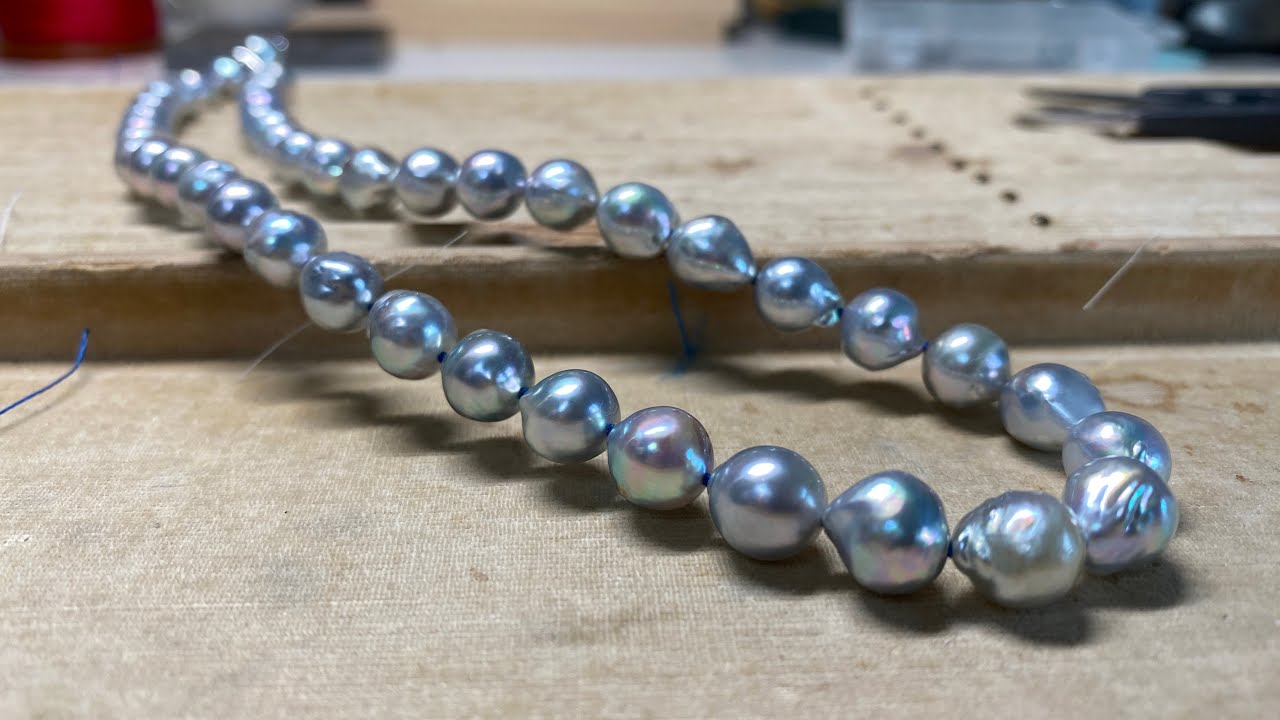 🌸Akoya natural blue necklace | Live Jam by Flower Jem🌸