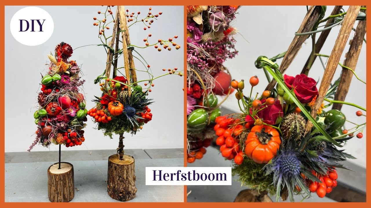 HERFSTBOOM 🌳🍂🍁| Cursus Bloemschikken #315  | Carlein Tukkers
