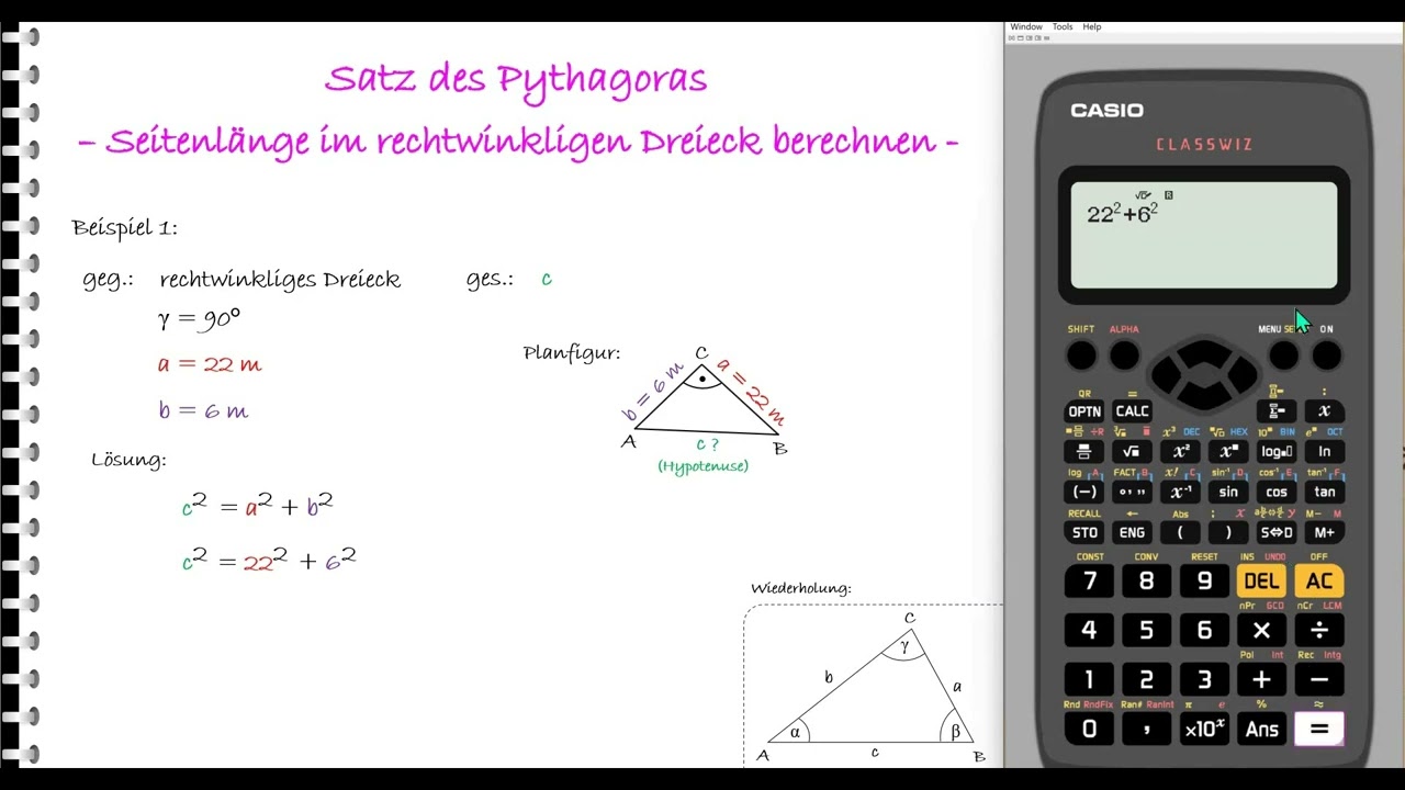 Lernvideo_Seitenlängen berechnen Satz des Pythagoras (neu)