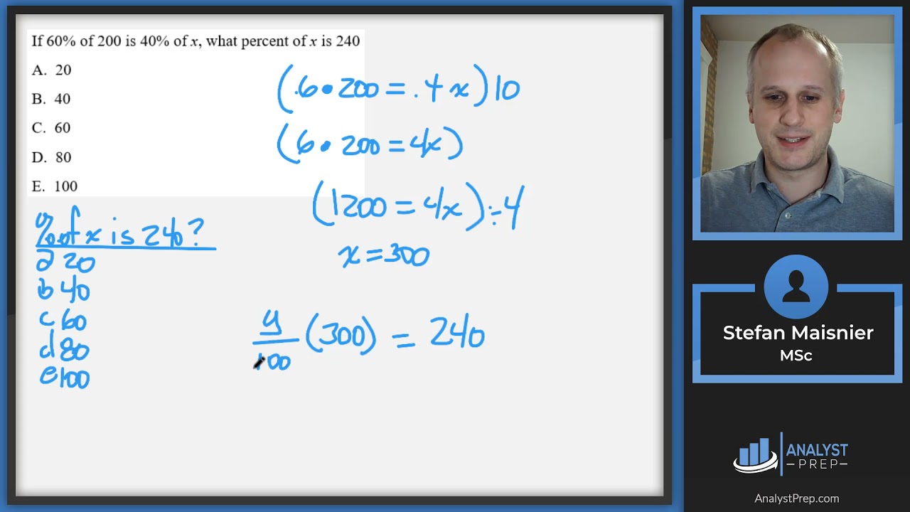 Percentages ​​​​​(GMAT Course &ndash; Problem Solving & Data Sufficiency Math Concepts)