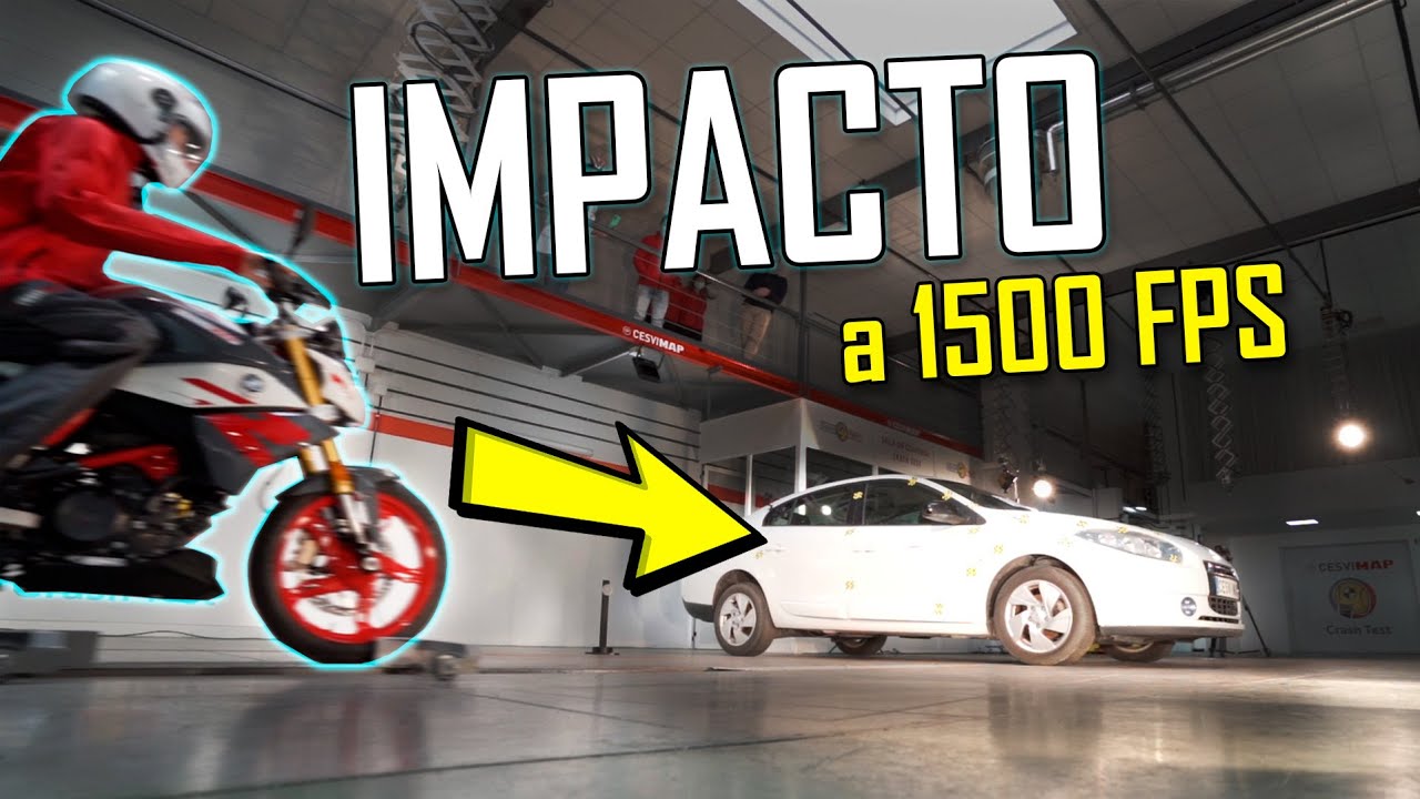 ESTRELLANDO una MOTO a 1500 FPS [accidente Moto contra coche a cámara lenta]