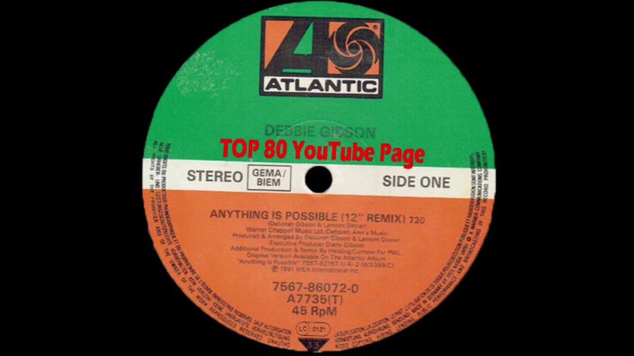 Debbie Gibson - Anything's Possible (A P.Harding & I.Curnow 12