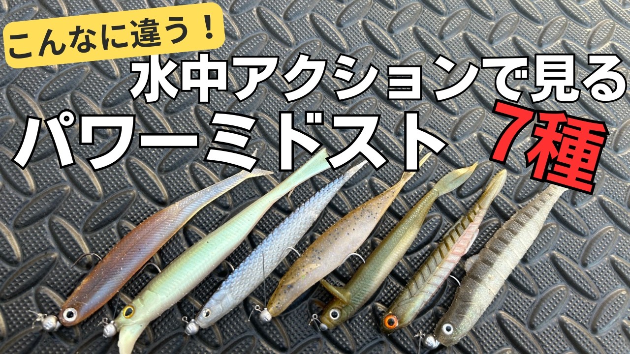 【バス釣り　水中映像】3月 4月 春に活躍 パワーミドストで使いたいワーム７選