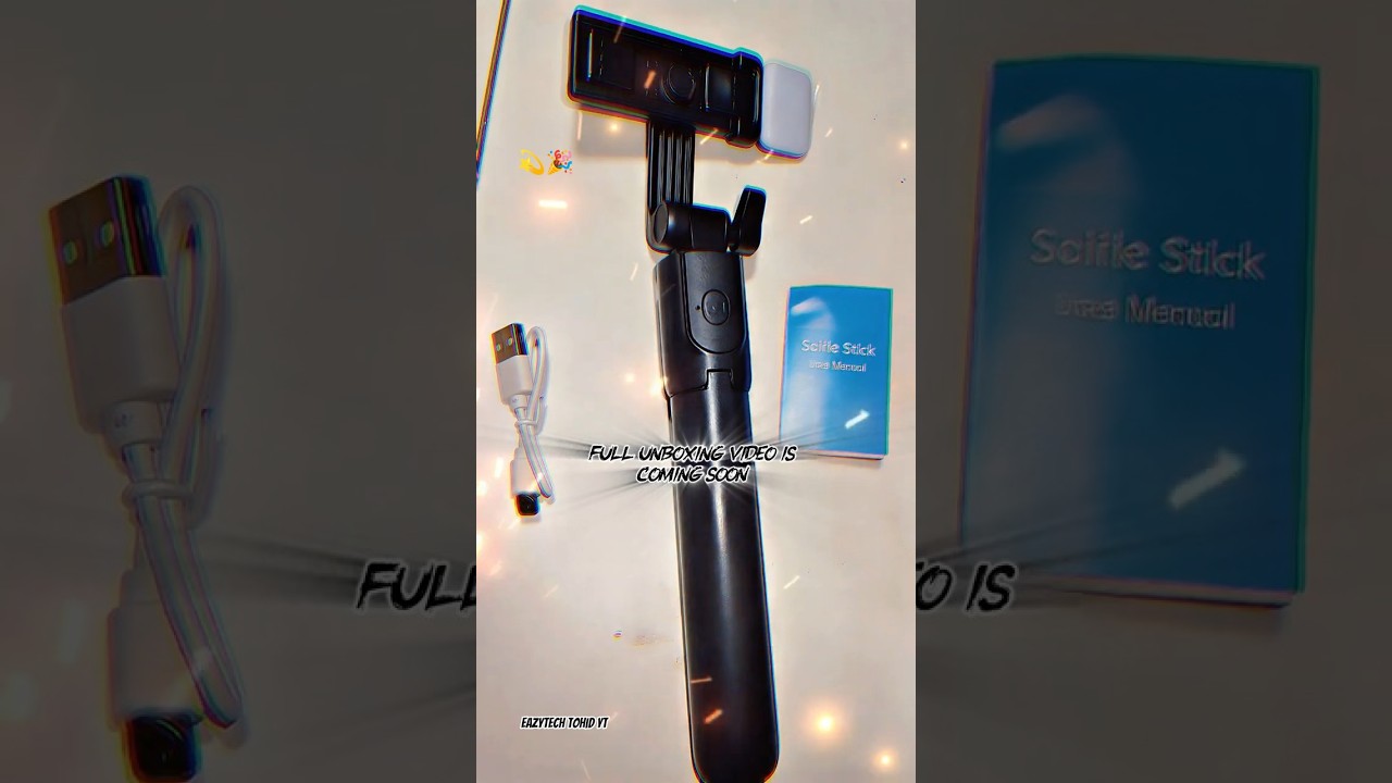 3-in-1 Selfie Stick Tripod Unboxing 🔥| Bluetooth Remote + LED Light | Best Budget Gadget for Creator