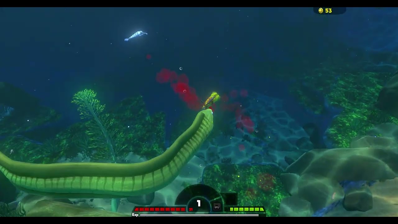 Próbuję przeżyć 10 min jako węgorz w Feed and grow Fish!