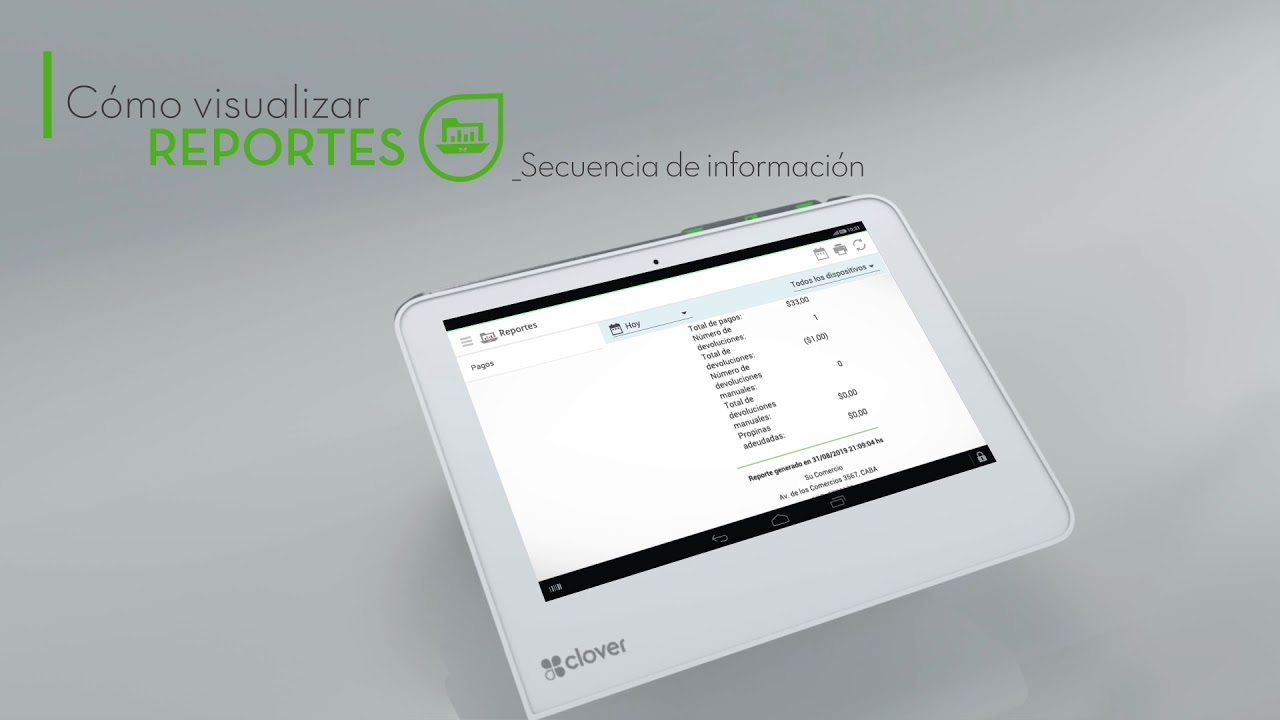 CLOVER - Cómo visualizar los Reportes