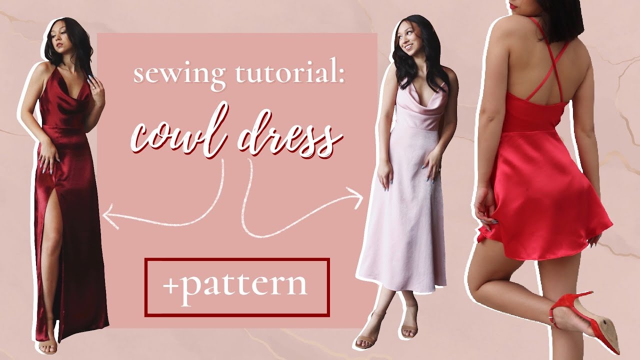 How to Sew a Cowl Dress + PATTERN // Perfect DIY for Prom, Homecoming & Wedding Guest Dresses!