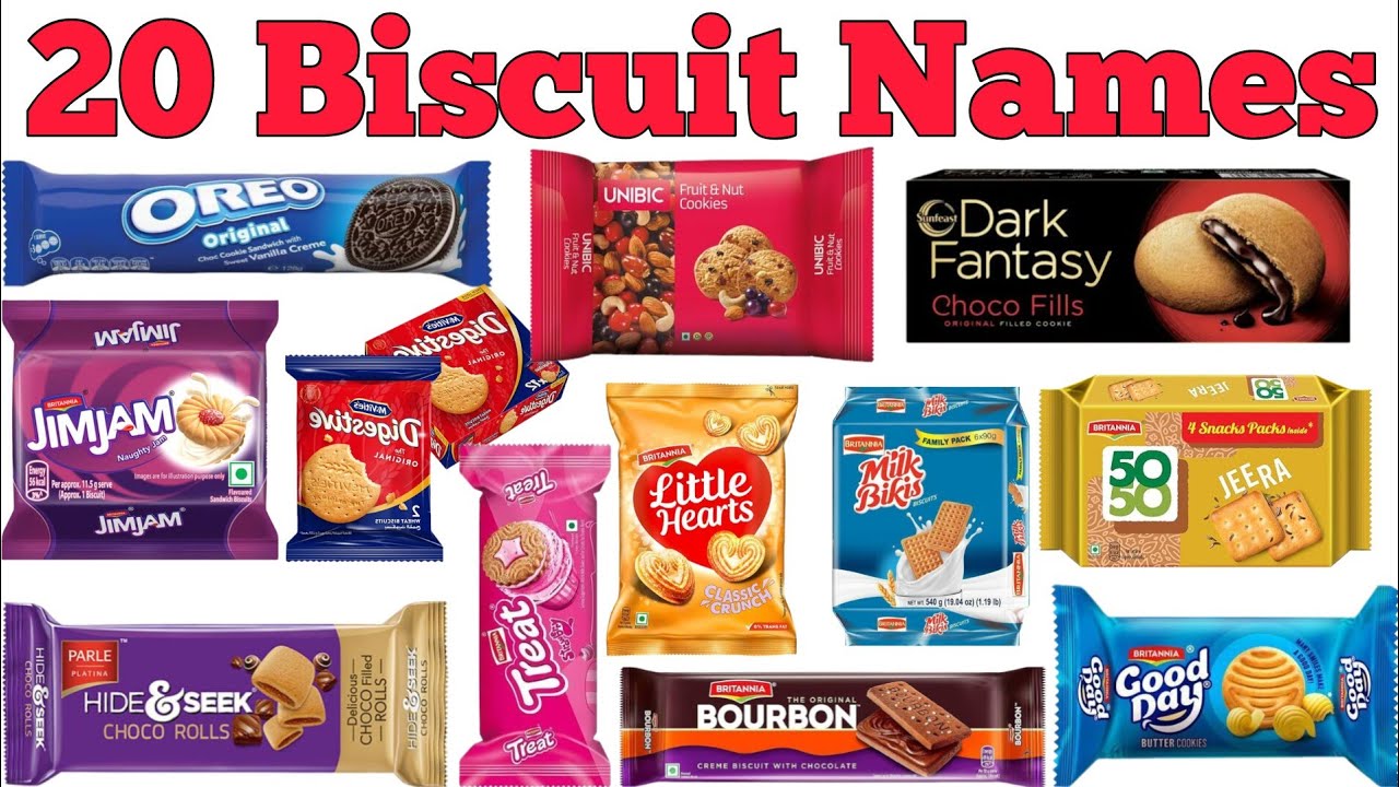 20 Biscuit Names In English & Hindi With Fun Facts | Fun Learning For Pre-school Children