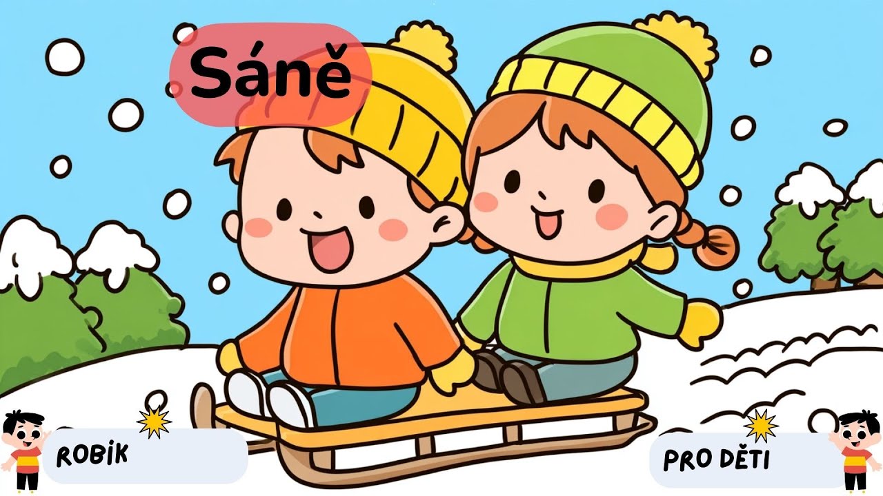 🛷 Sáně ❄️ Písnička pro děti 🎵