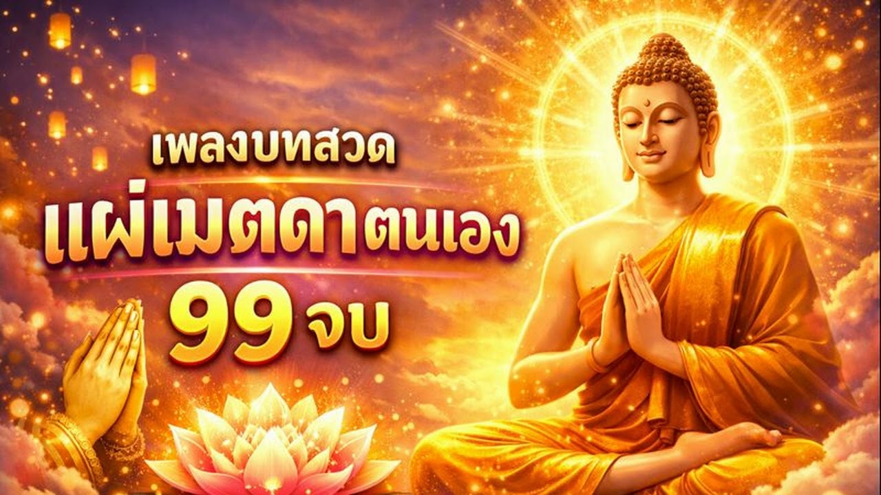 เพลงบทสวดแผ่เมตตาตนเอง 99 จบ เติมพลังรักให้หัวใจ ชีวิตมีความสุข สงบเย็น #99จบ