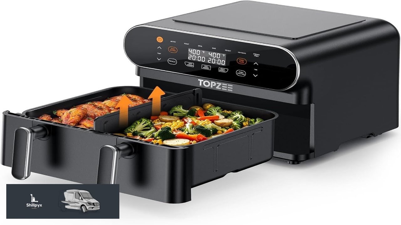TOPZEE 11 QT Large Air Fryer 8 in 1 XL Airfryer