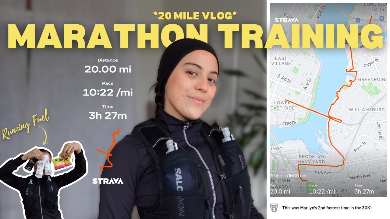 20 Mile Long Run Vlog | Marathon Training, Pre Run Routine & Running in Brooklyn!