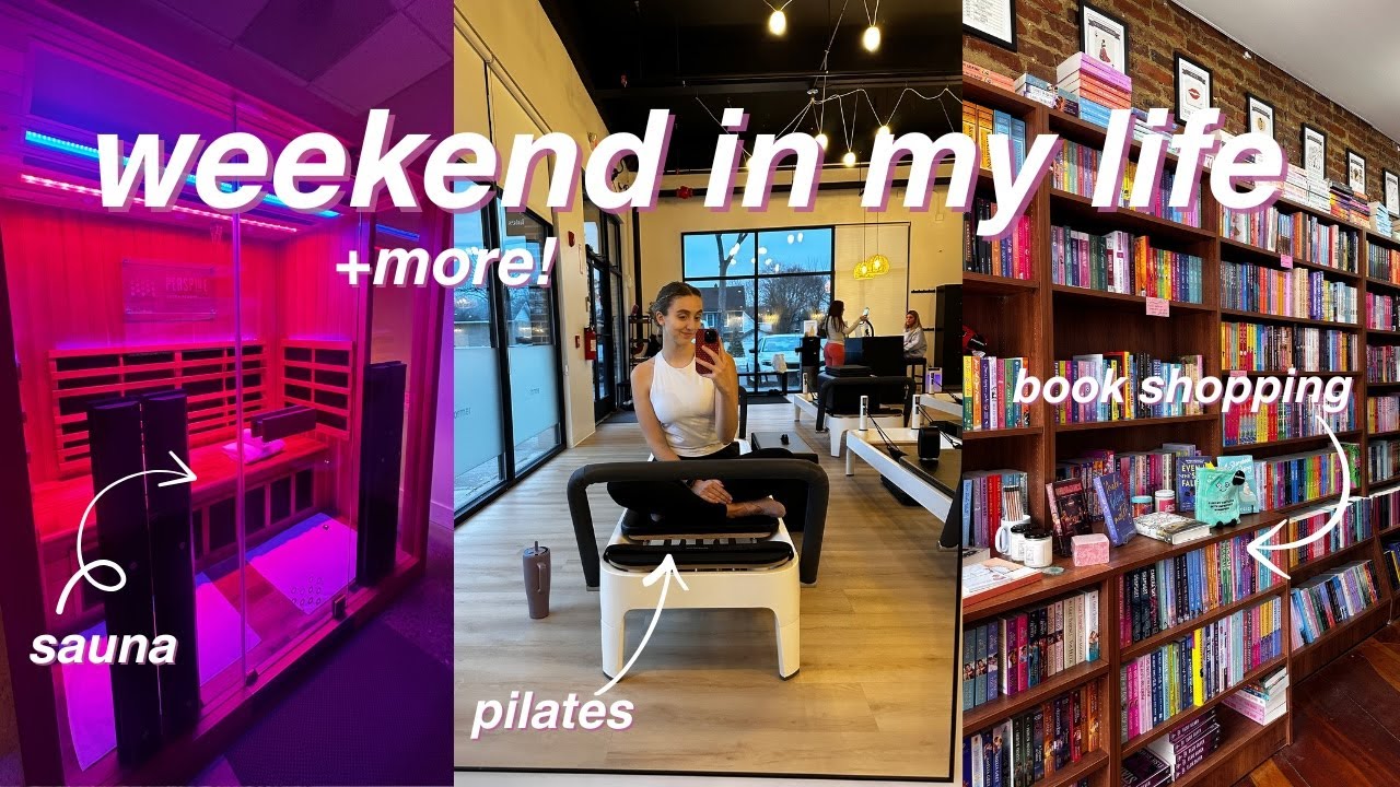 WEEKEND IN MY LIFE 🩷 pilates, shopping, reading, sauna, movie night + more!!