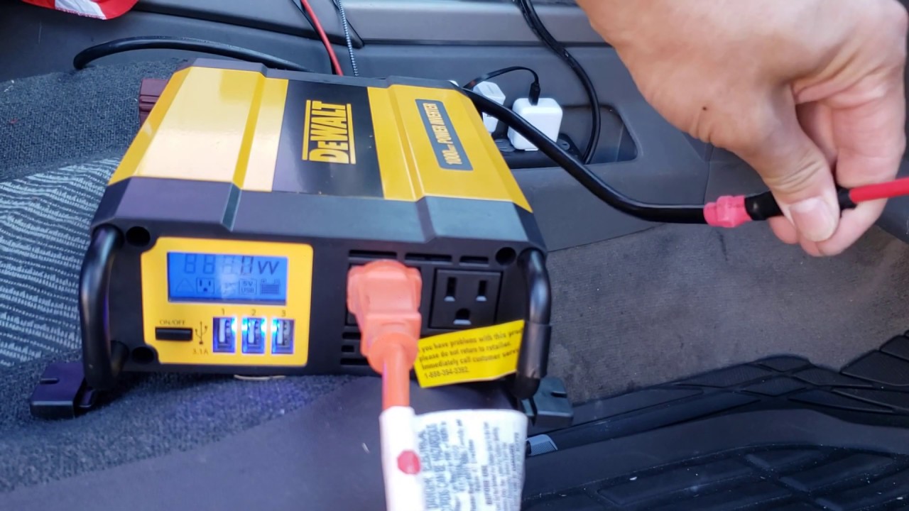 Using the Dewalt power inverter DXAEPI1000 1000w power inverter with a wire mod to run it cooler