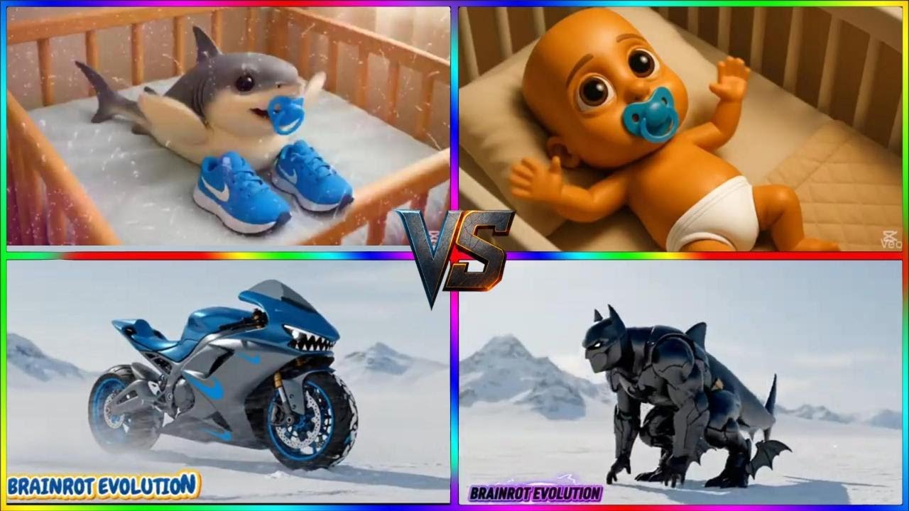 TRALALERO TRALLA BEBIE 🆚TUNG SAHUR BEBIE🆚BRAINROTTransformMOTO🆚BrainrotTransformations-TilesHop🎶