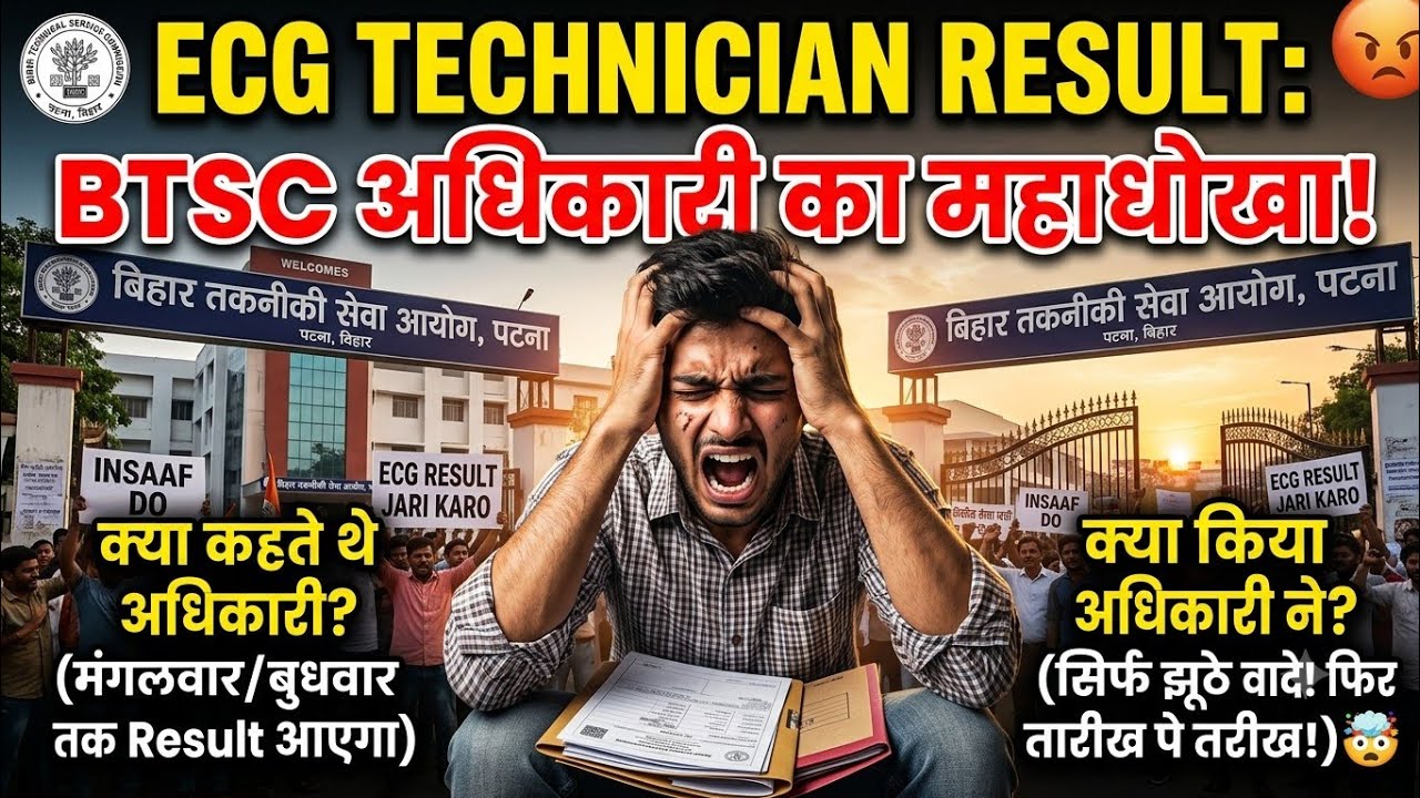 🚨 BTSC का महाधोखा! ECG Result पर अधिकारियों का झूठ बेनकाब  #ecg #btsc #ottechnician #xray #dresser