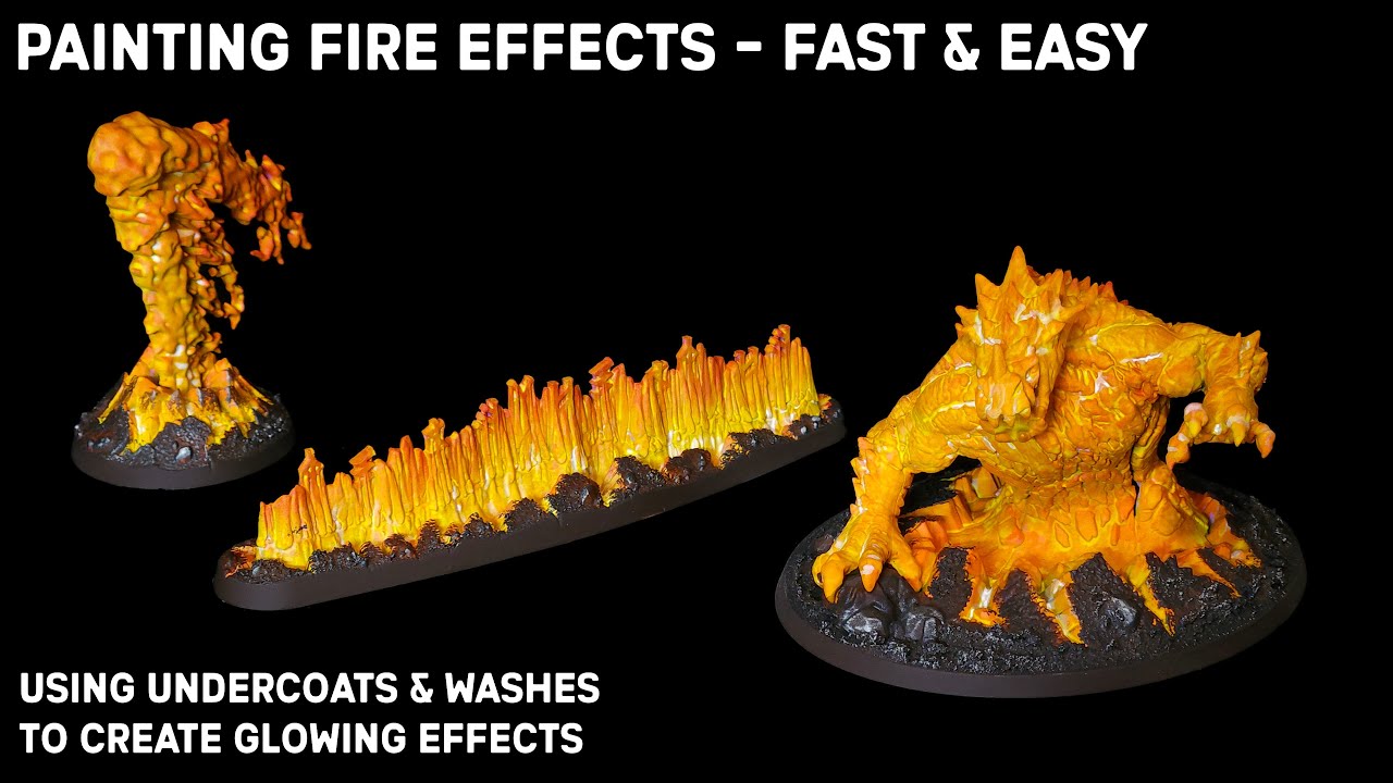 Painting Fast & Easy Fire Effects with Underpainting and Washes - Featuring Fyreslayer Invocations