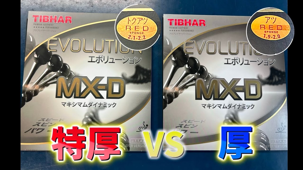 【比較検証】特厚と厚の違いを検証してみた！【卓球】