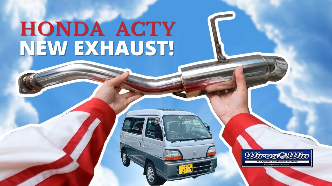 Oh it's loud...Exhaust Install - Honda Acty Van