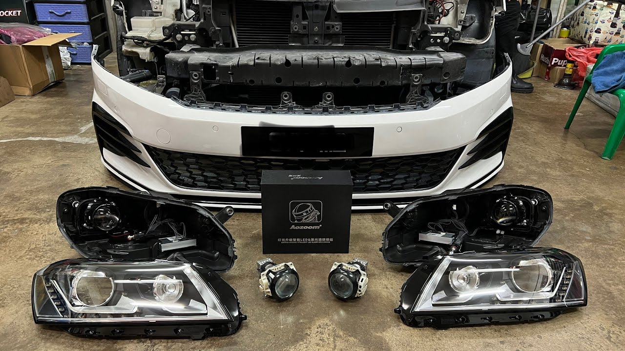 VW PASSAT B7Retrofitted :AOZOOM Bi-Led Projector