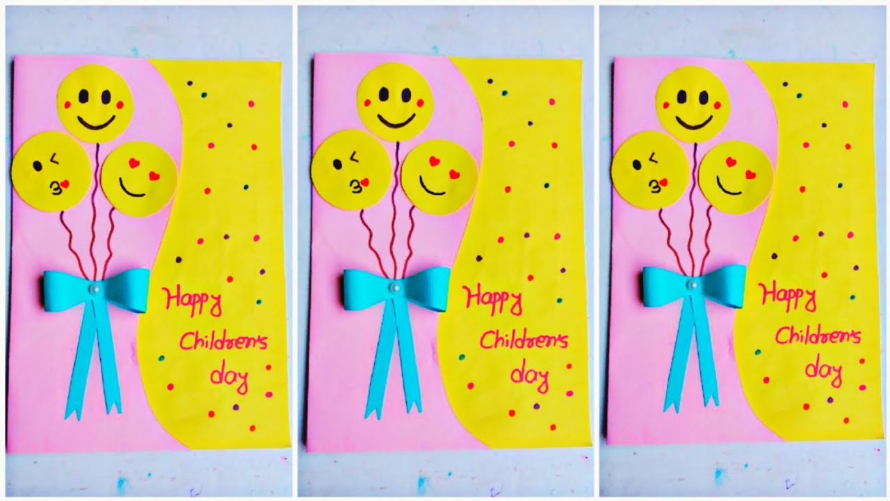 Easy & Beautiful Colour Paper Children's Day Card |DIY Happy Children's Day Handmade Greeting Card