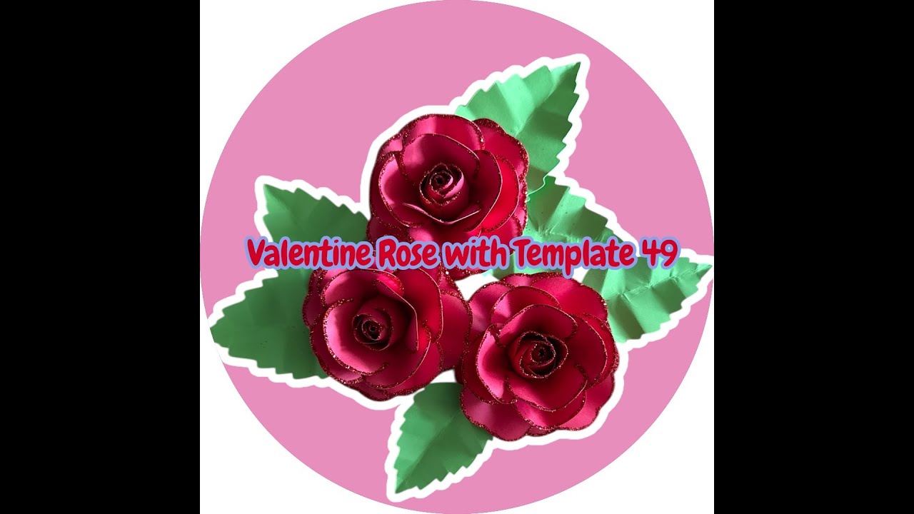 Valentine Glitter Rose | Template 49