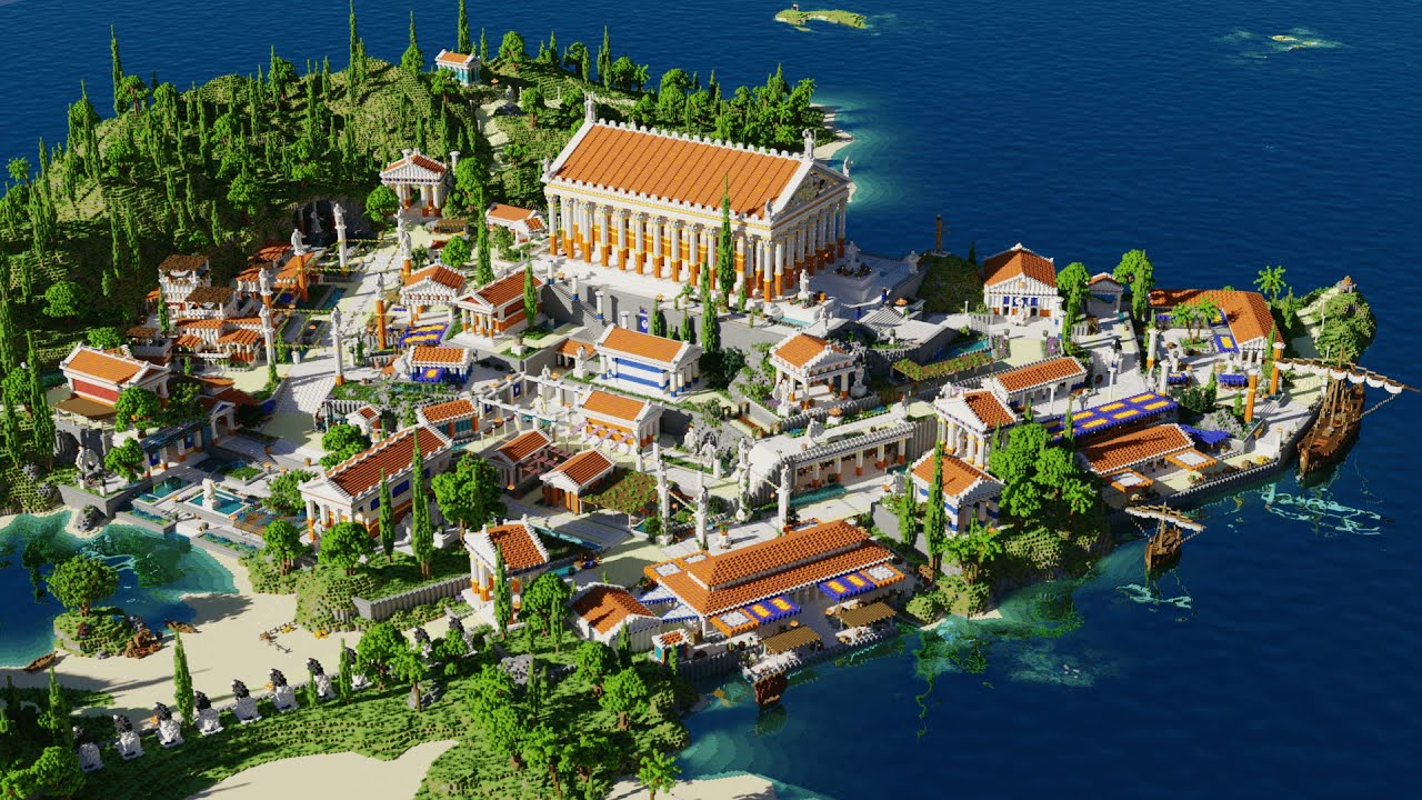Minecraft Timelapse | Ancient Greek City - Delos | Survival World Map Download