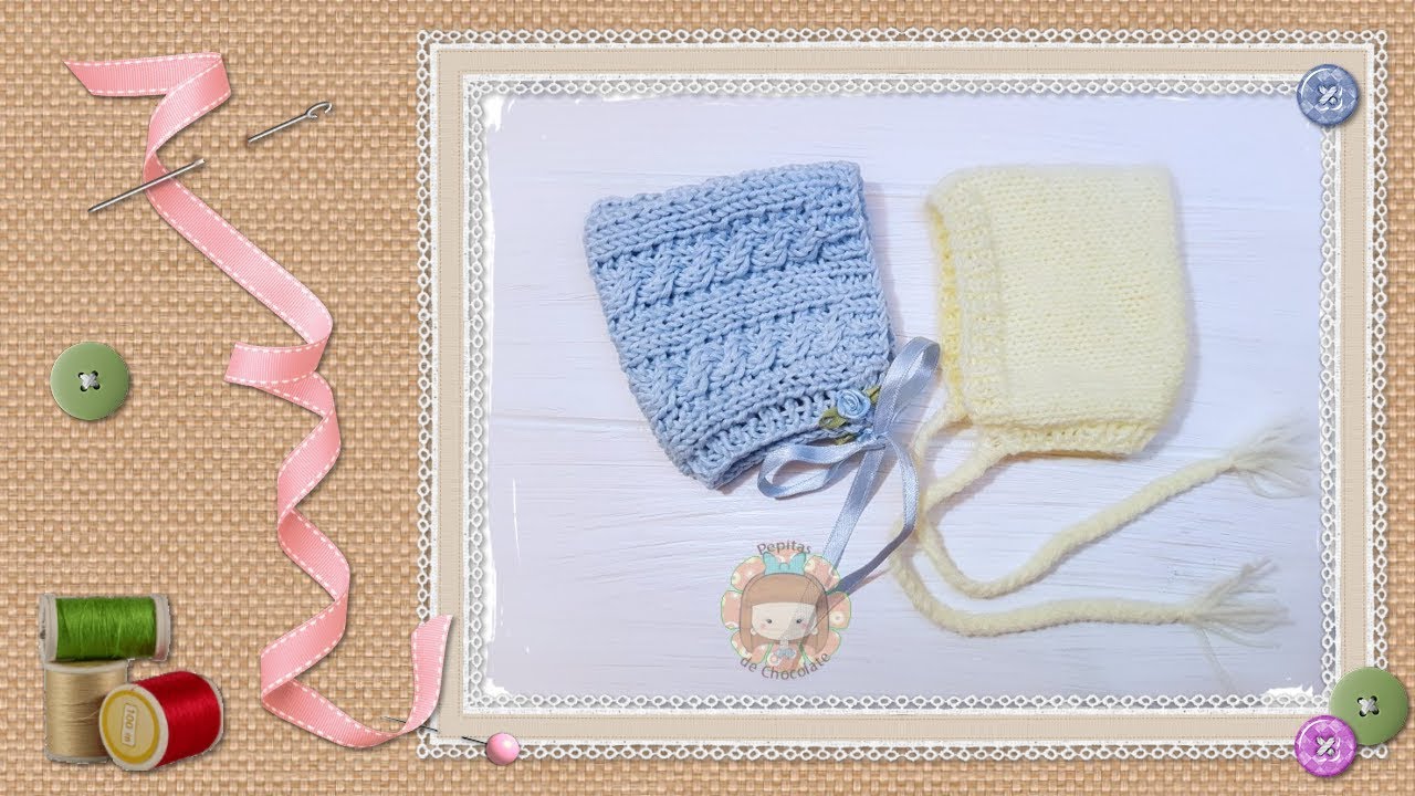 Tutorial: 3 gorros de punto en 1 con dibujo / Tutorial: 3 knitted caps in 1 with drawing