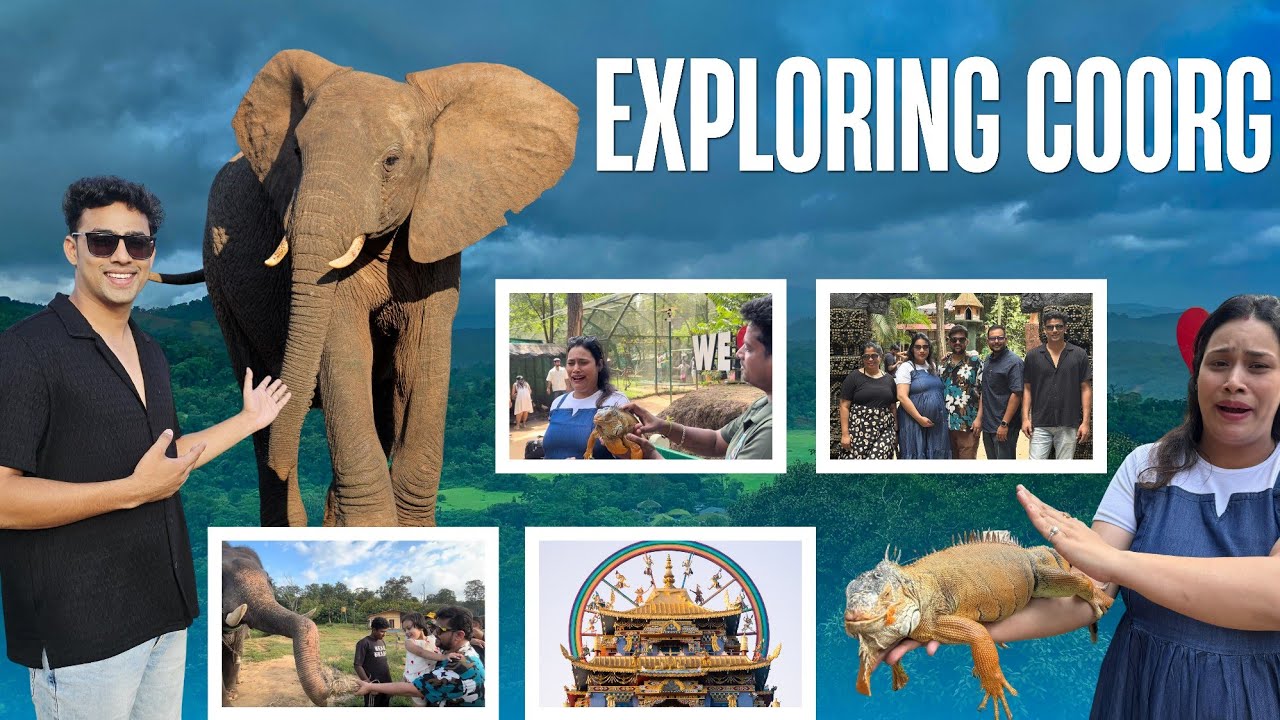 🌿🐘 Exploring Coorg Vlog | Elephant Park, Nisargadhama & Golden Temple 🏞️✨