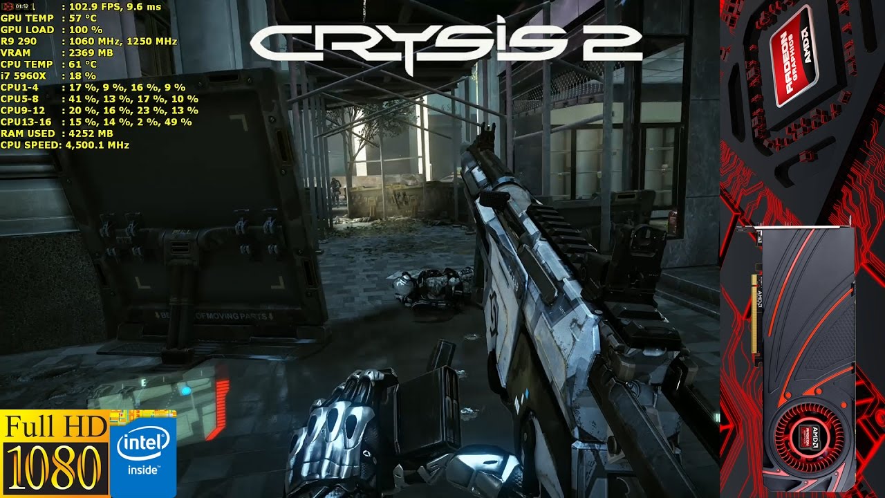 Crysis 2 Maxed Out 1080P | AMD R9 290 | I7 5960X 4.5GHz