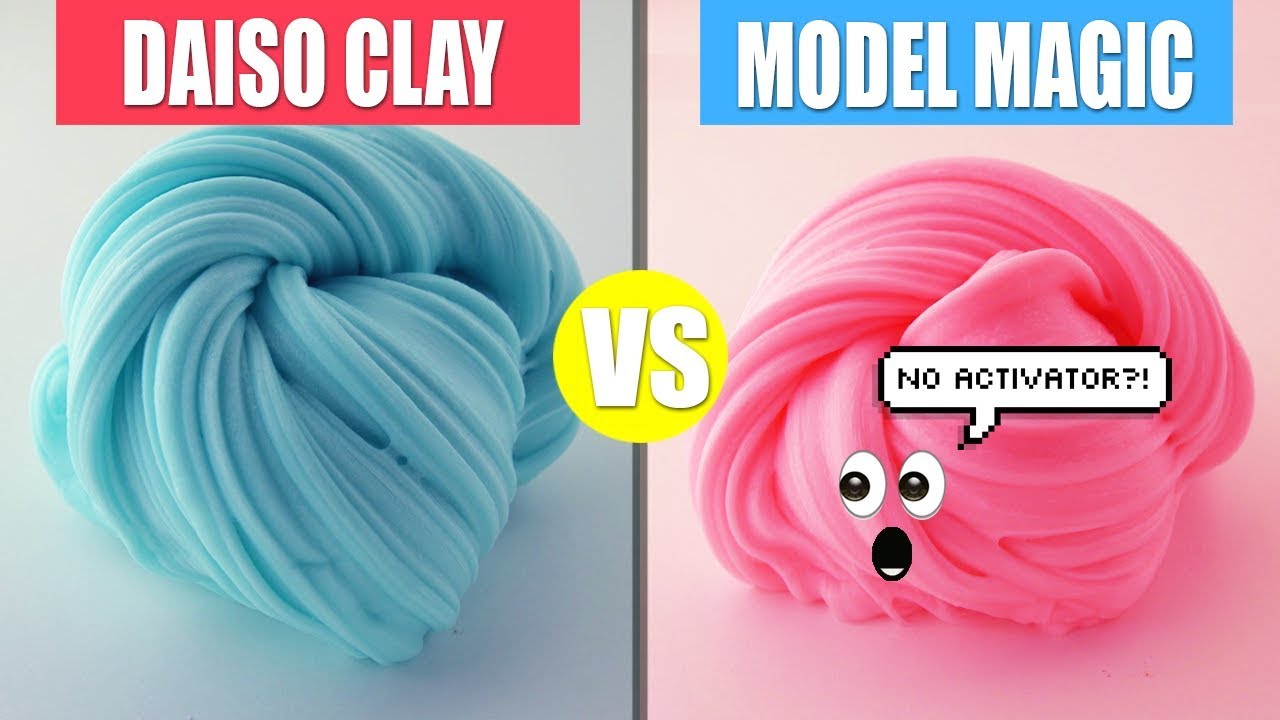 DAISO Soft Clay VS CRAYOLA Model Magic! No Activator Butter Slime DIY!