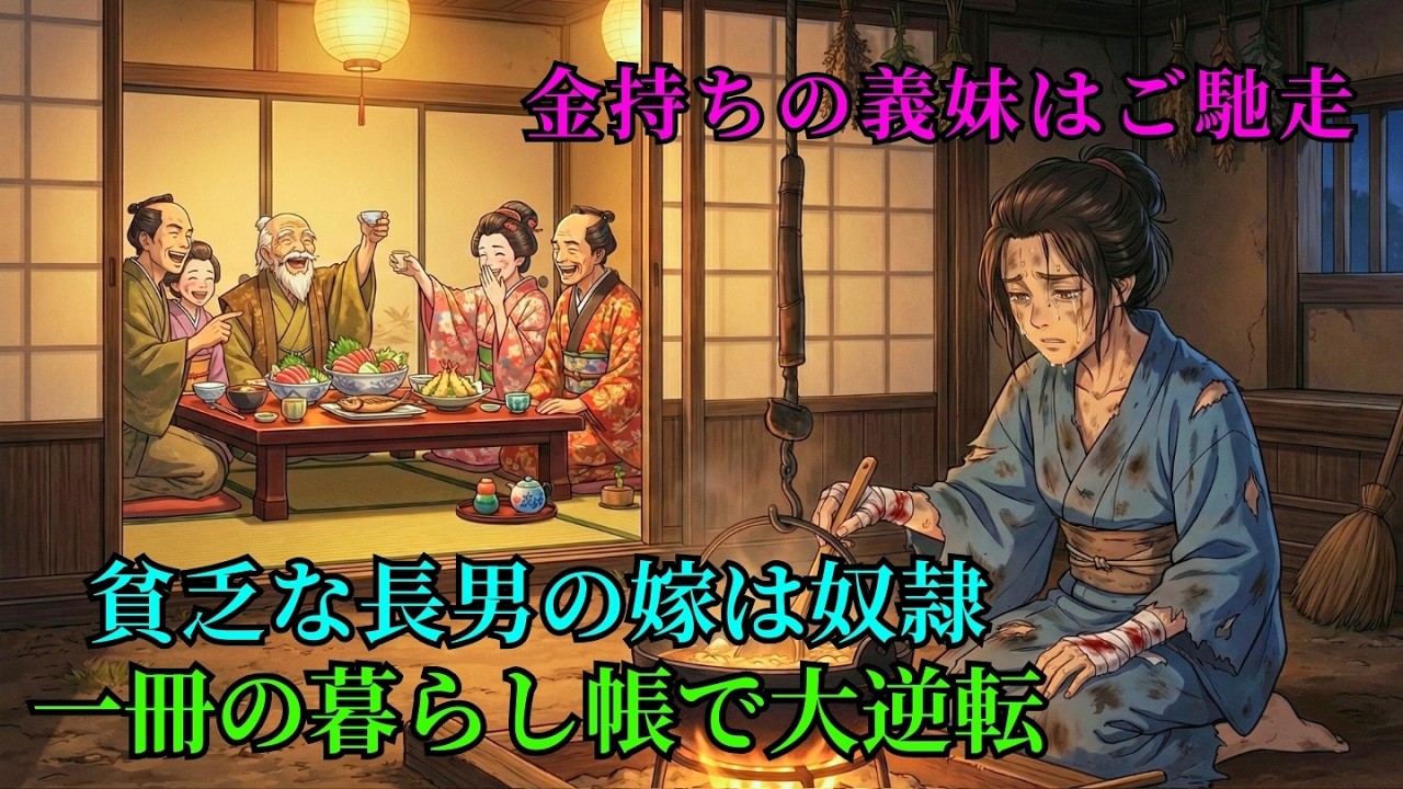 20年間「ゴミ」のように扱われた長男の嫁。血の涙が滲む帳面を夫が読み上げた瞬間、高慢な姑と義妹が土下座した痛快な逆転劇── 昔話