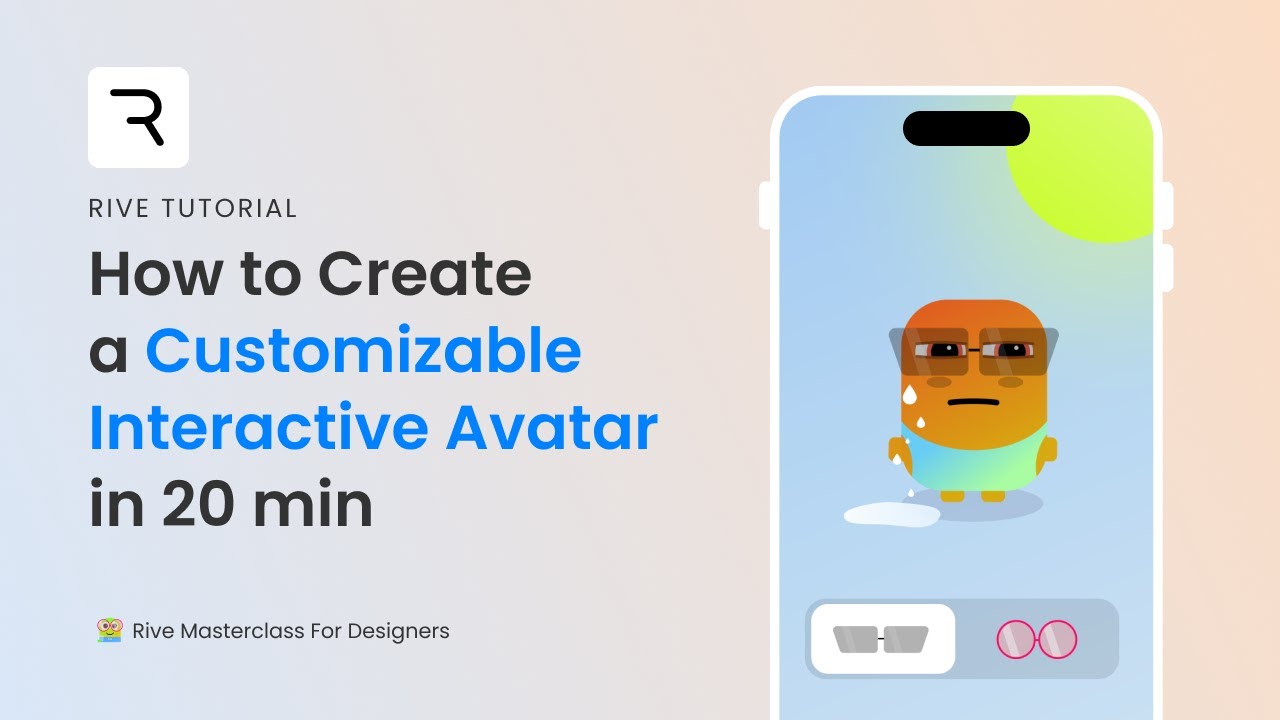 How to Create a Customizable Interactive Avatar in Rive in  20 Minutes! + Free File