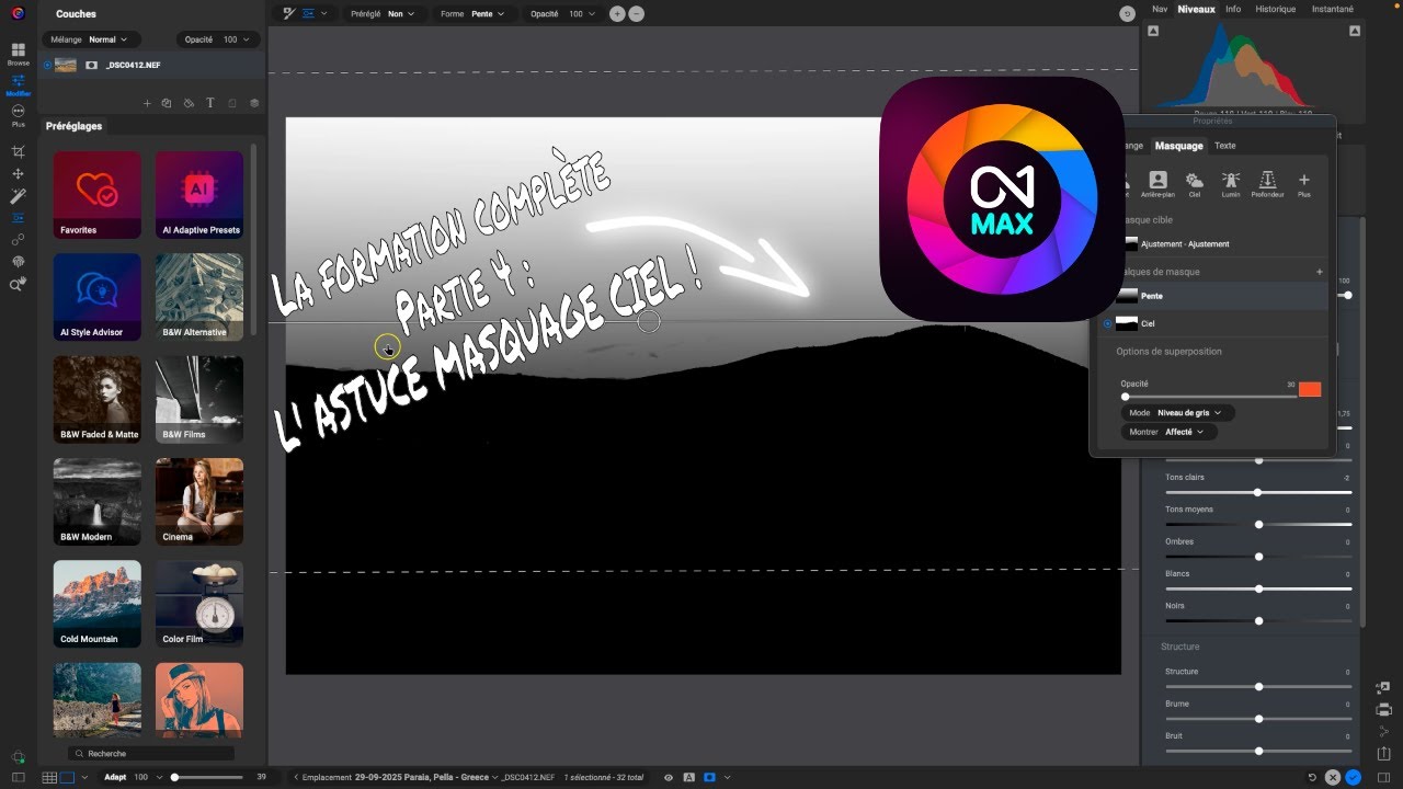 Tuto ON1 Photo RAW 2026 : Formation Complète Partie 4 - L'ASTUCE pour un Masque de Ciel Naturel