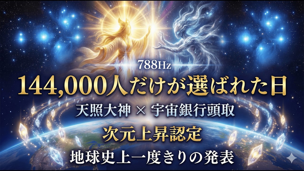 あなたが144,000人の次元上昇対象者に選ばれました。地球史上一度きりの発表です。