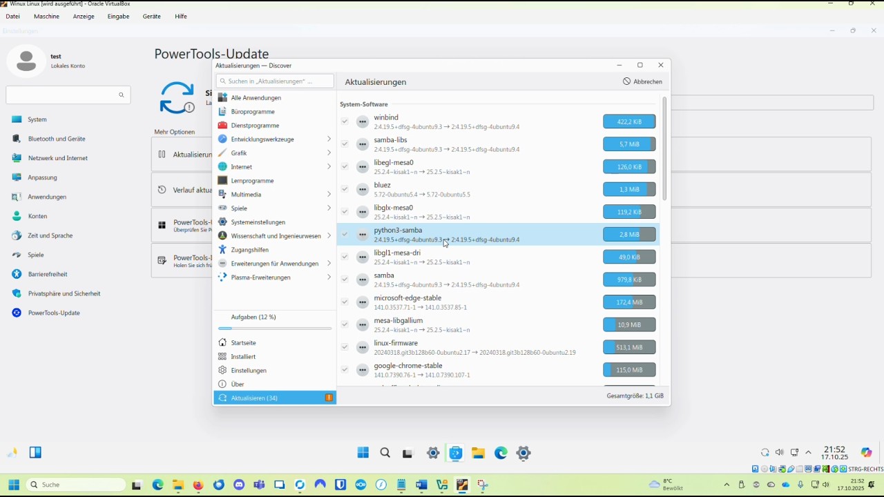 Winux Linux Updates installieren