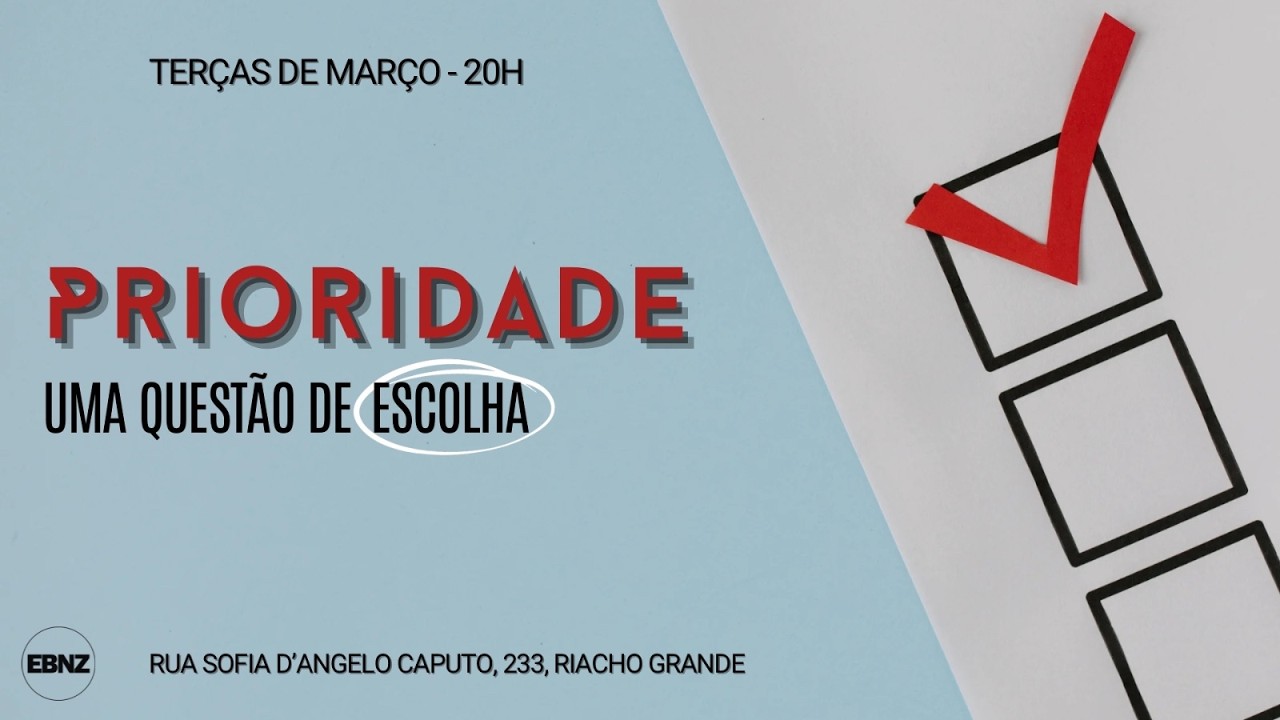 Ao Vivo | Prioridade  Uma Questão de Escolha |  | 03/03/2026