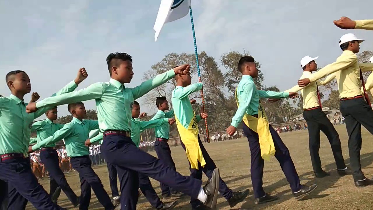 Tangla higher secondary school .Republic day parade