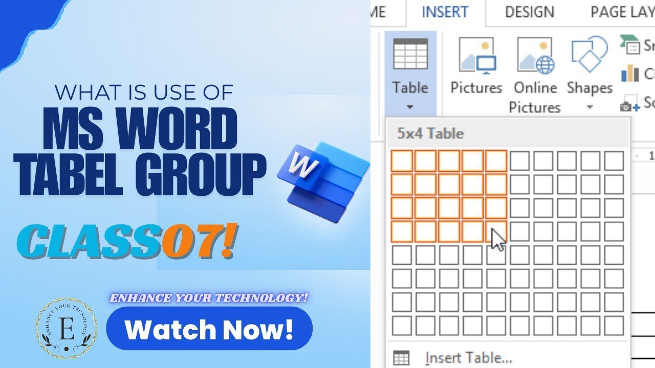 How to use a table group in MS Word ||S Word table group Commands