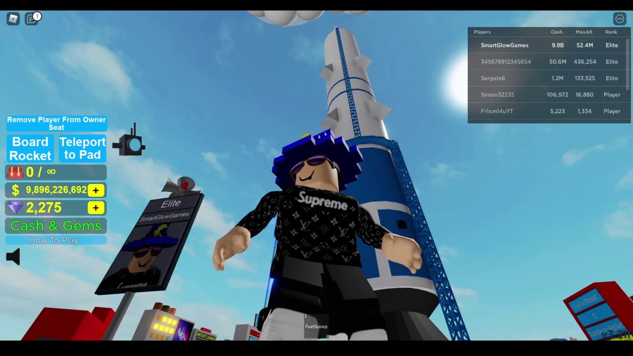 75M+ Fuel | 3-2-1 Blast Off Simulator | Leaderboard | Roblox