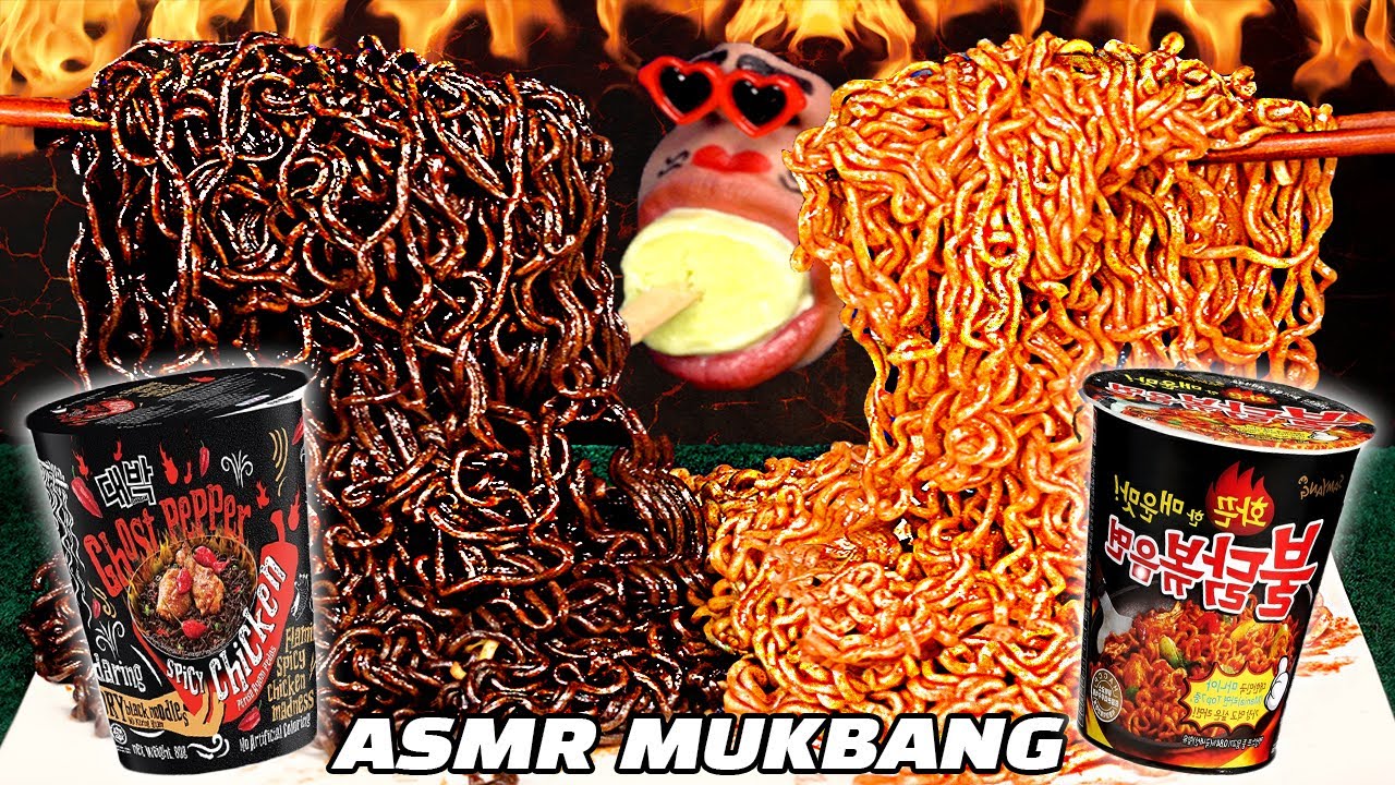 [ASMR MUKBANG] Самая горячая лапша в мире 