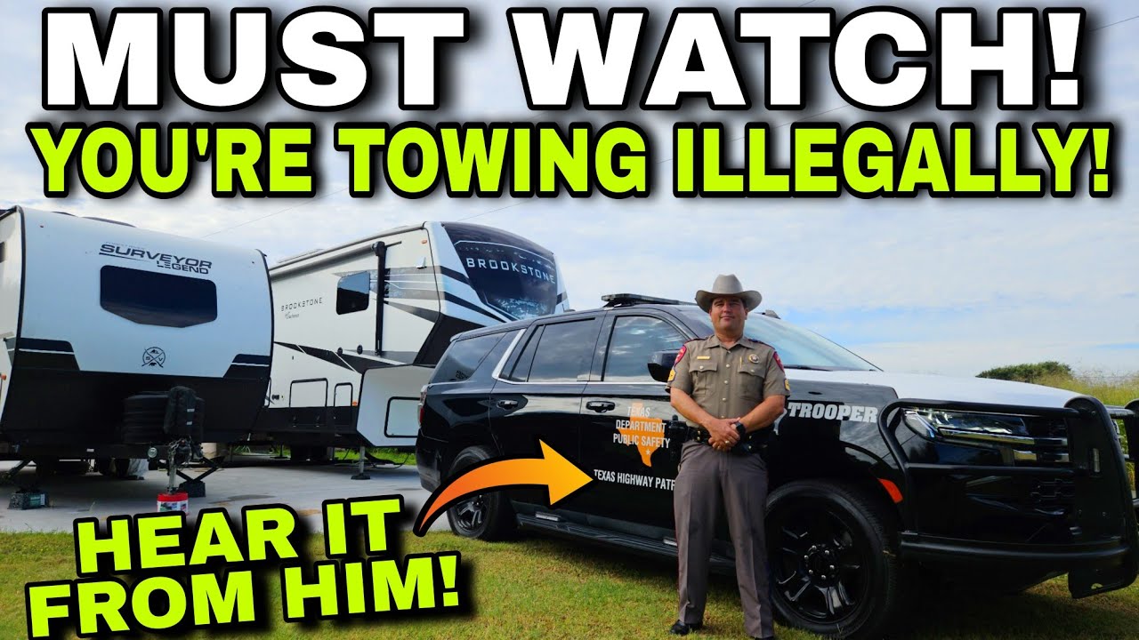 TOWING an RV or Trailer ILLEGALLY From TEXAS STATE TROOPER with Texas DPS