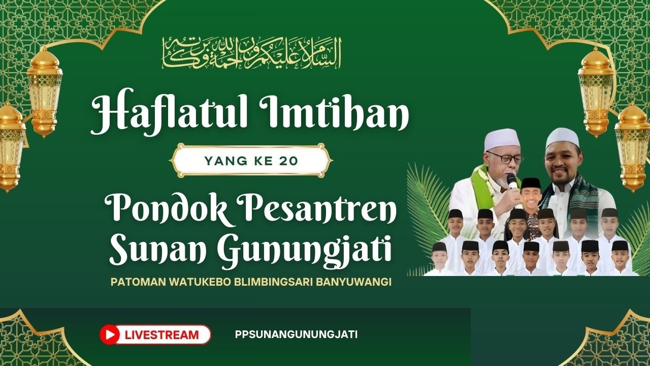 Malam Puncak Peringatan Hari Jadi Ke 20 Tahun Pondok Pesantren Sunan Gunungjati.