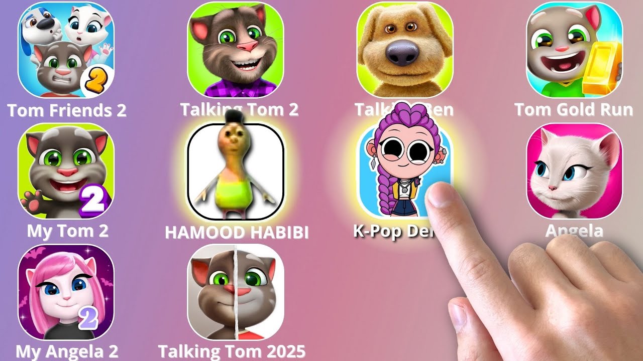 Talking Tom,KPop Demon Hunters,Roblox,Talking Ben,Sprunki Incredibox,HAMOOD HABIBI,Talking Angela