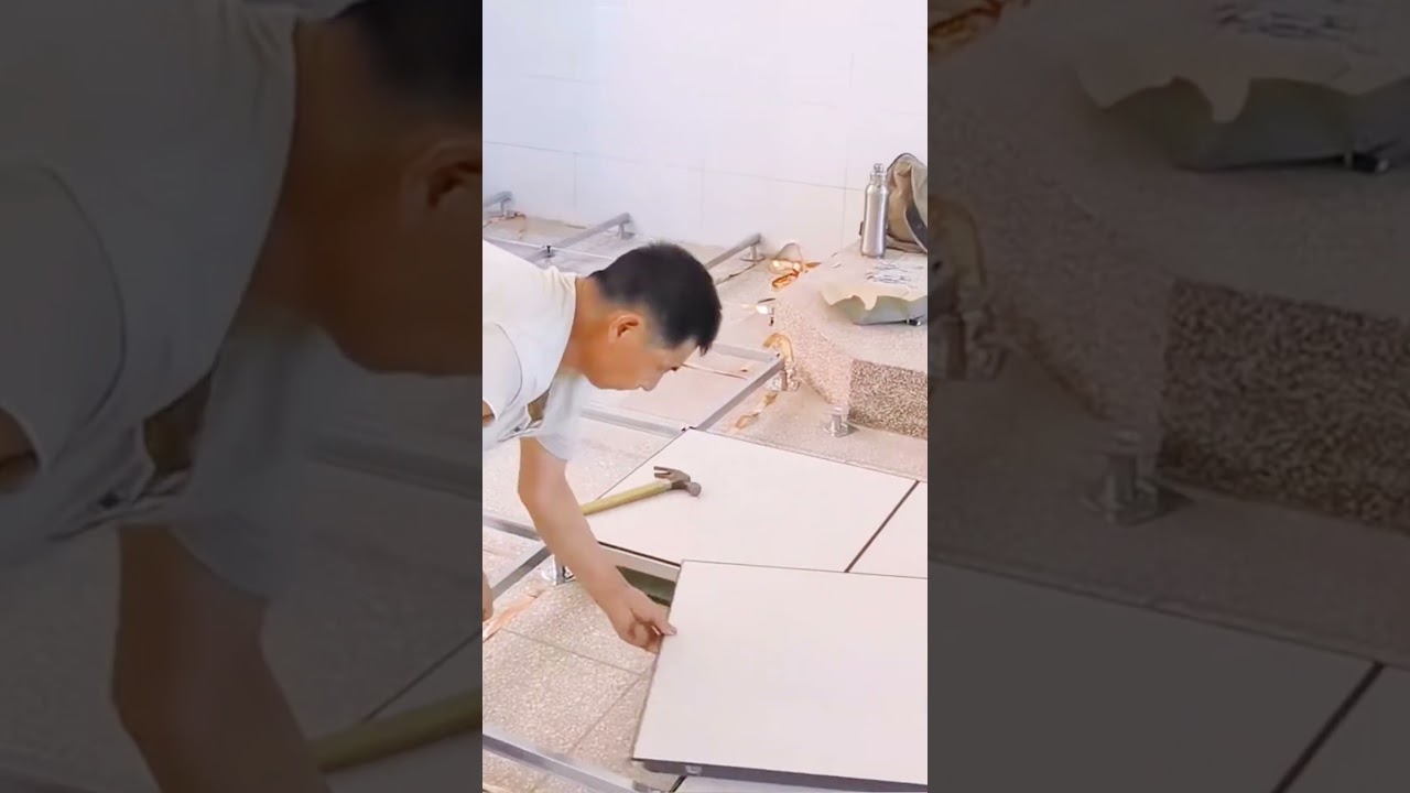 Genius Anti-Static Floor Install! You Won't Believe How Easy It Is! #shorts